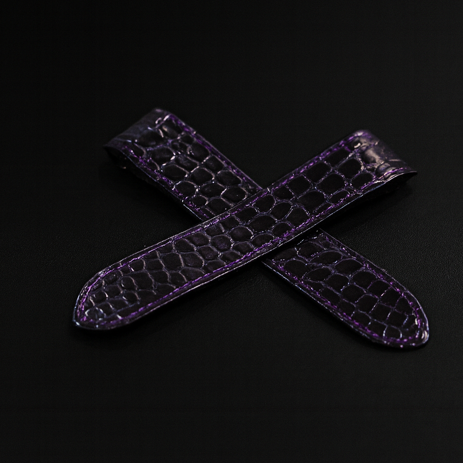 DARK PURPLE CROCODILE LEATHER STRAP