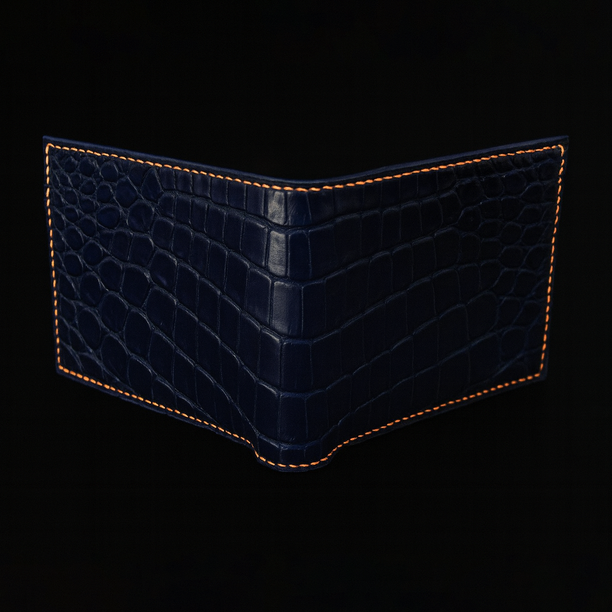 BLUE CROCODILE LEATHER WALLET