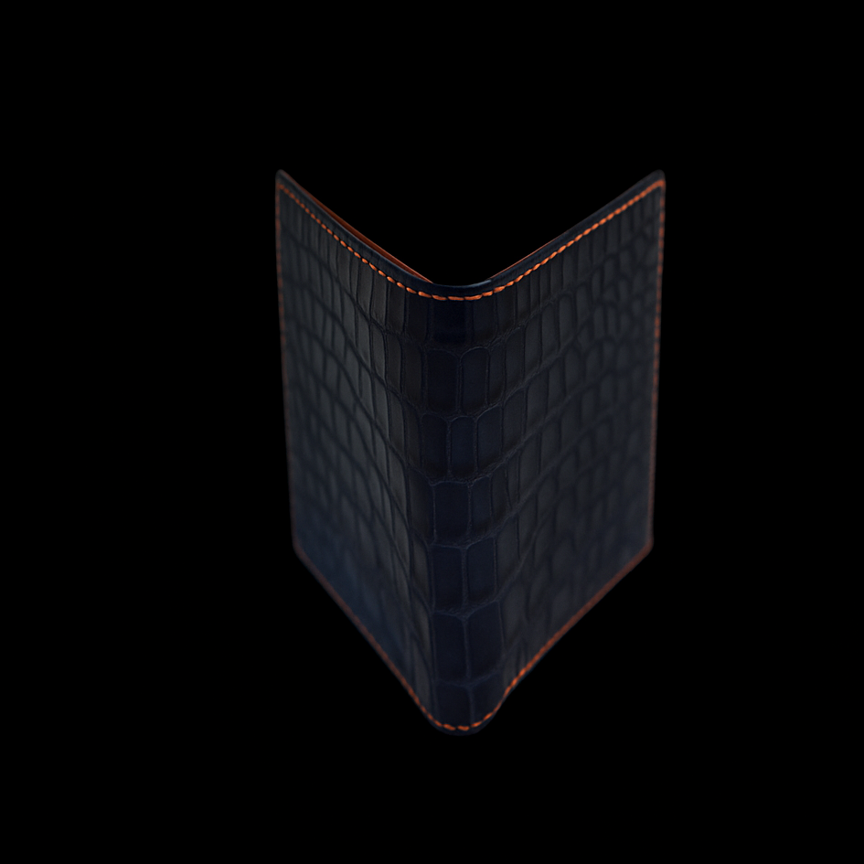 BLUE CROCODILE LEATHER WALLET