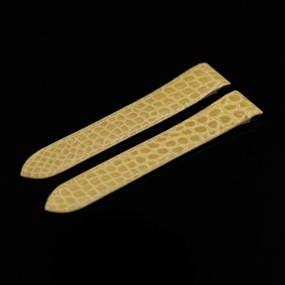 BEIGE CROCODILE LEATHER STRAP