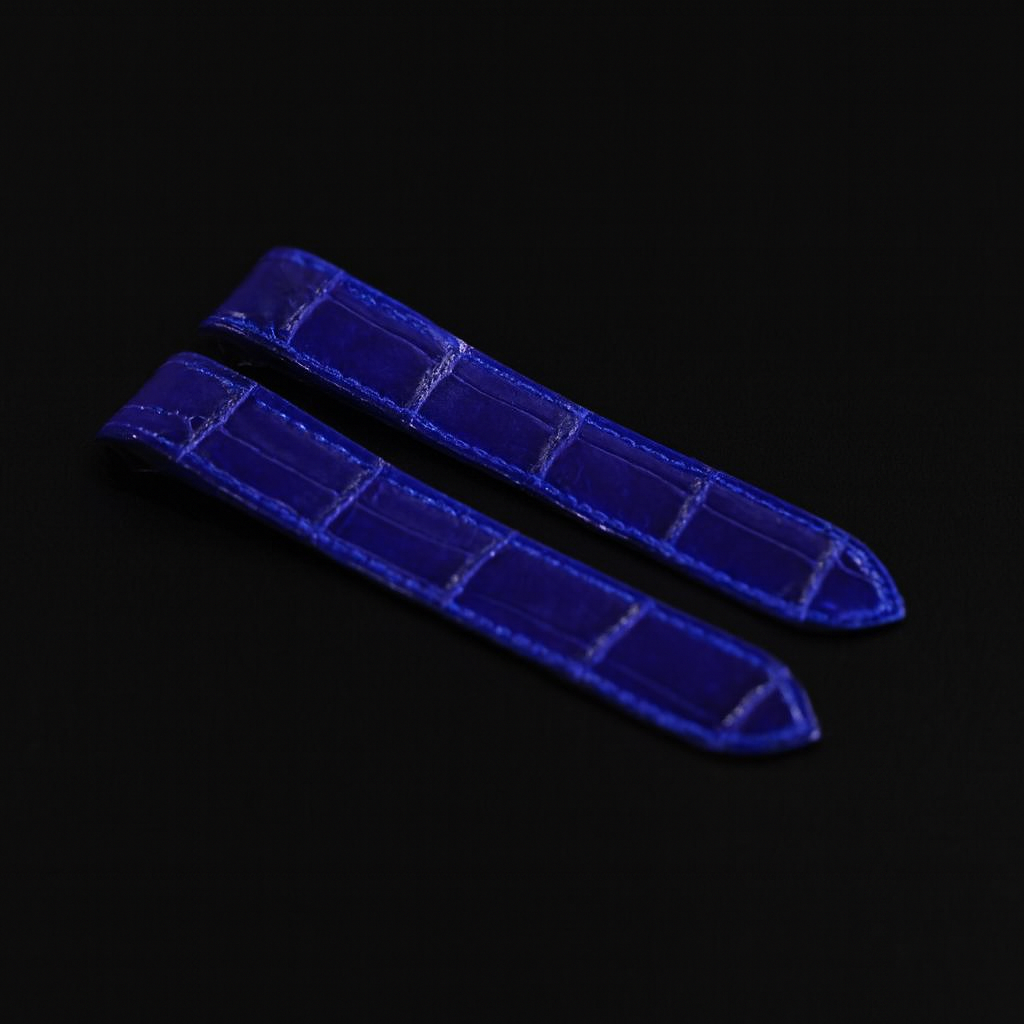 BLUE CROCODILE LEATHER STRAP