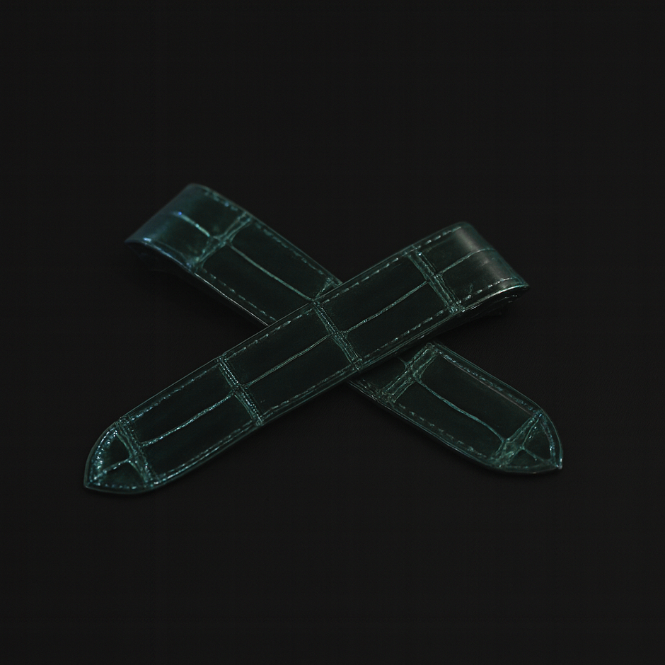 GREEN CROCODILE LEATHER STRAP