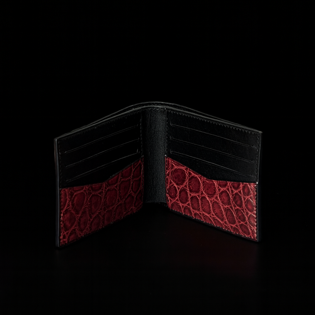 Red Crocodile leather wallet