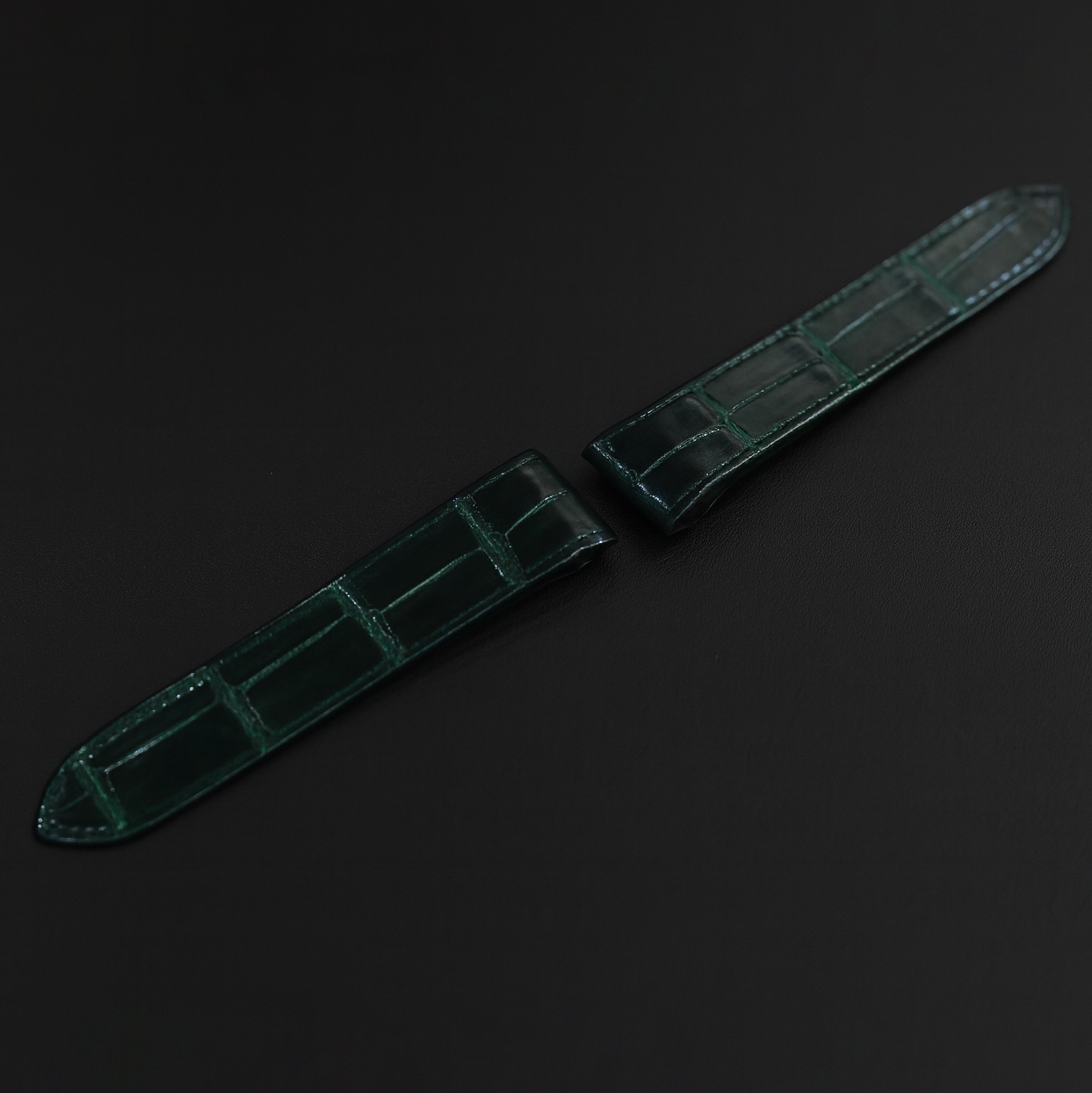 GREEN CROCODILE LEATHER STRAP