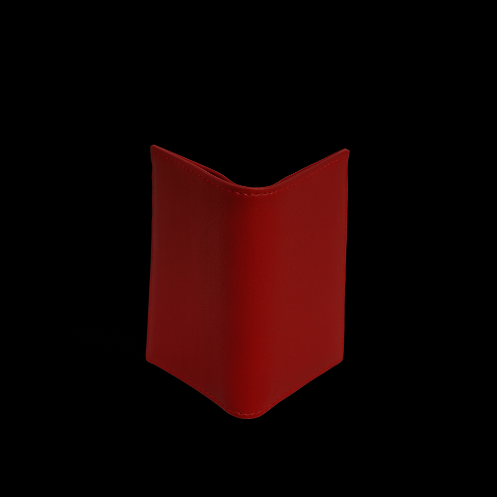 RED CALF LEATHER CARD HOLDER