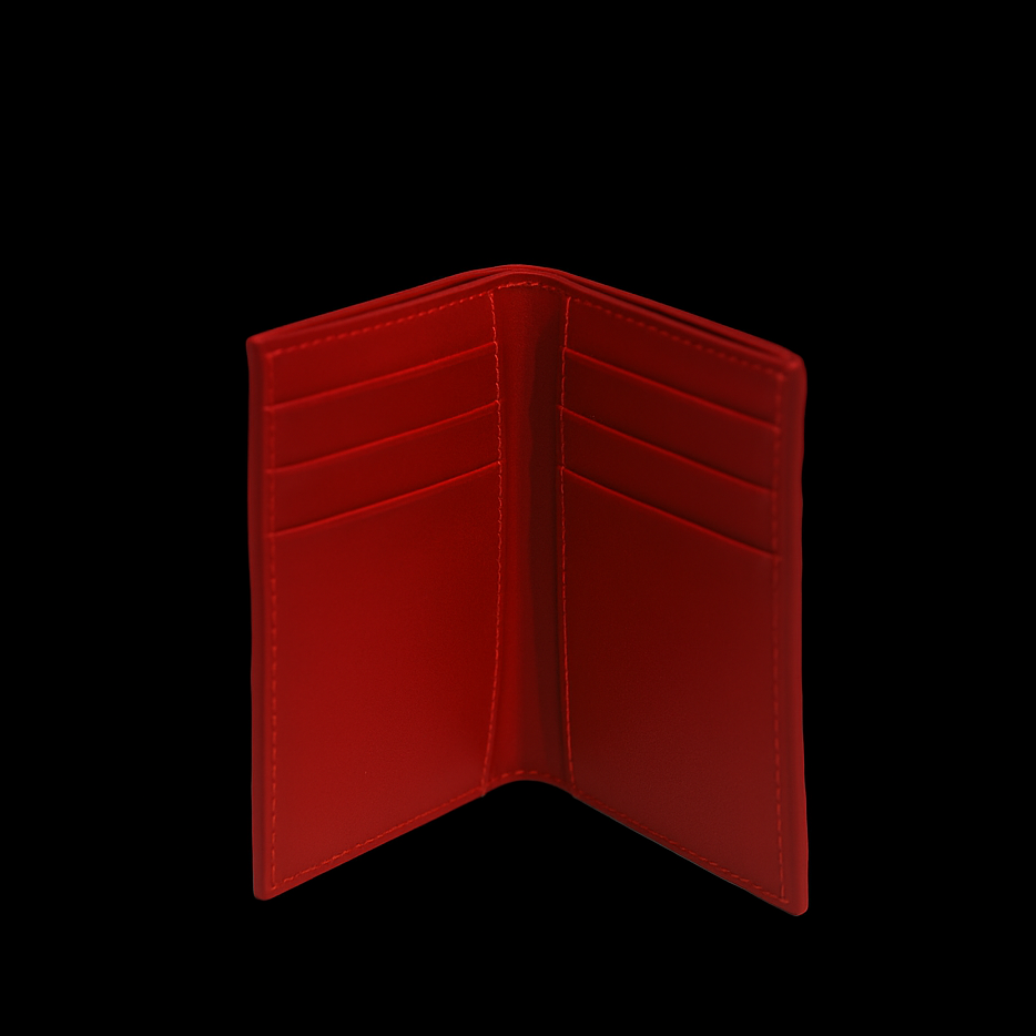 RED CALF LEATHER CARD HOLDER