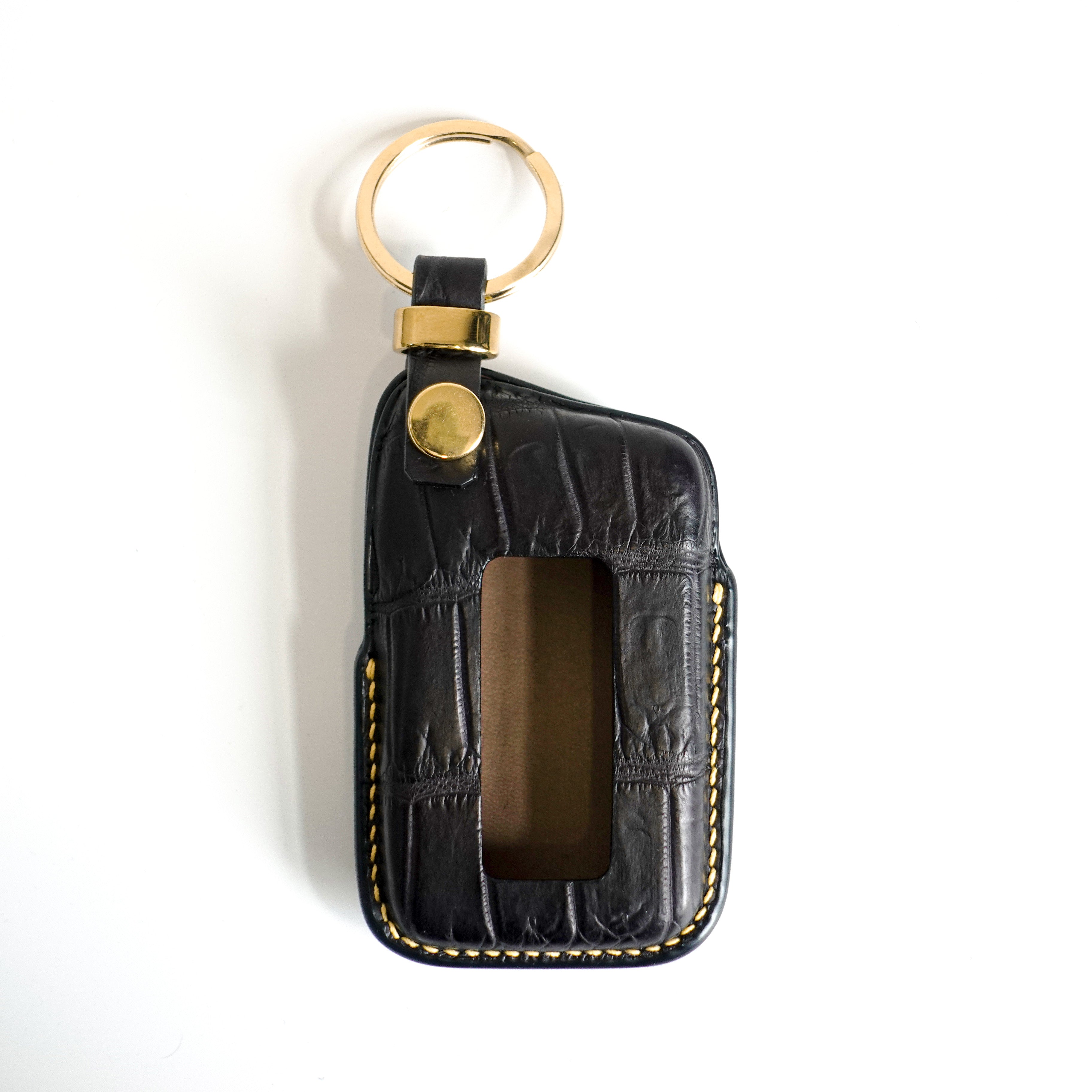 BLACK HANDMADE LEATHER KEY CASE FOR LEXUS