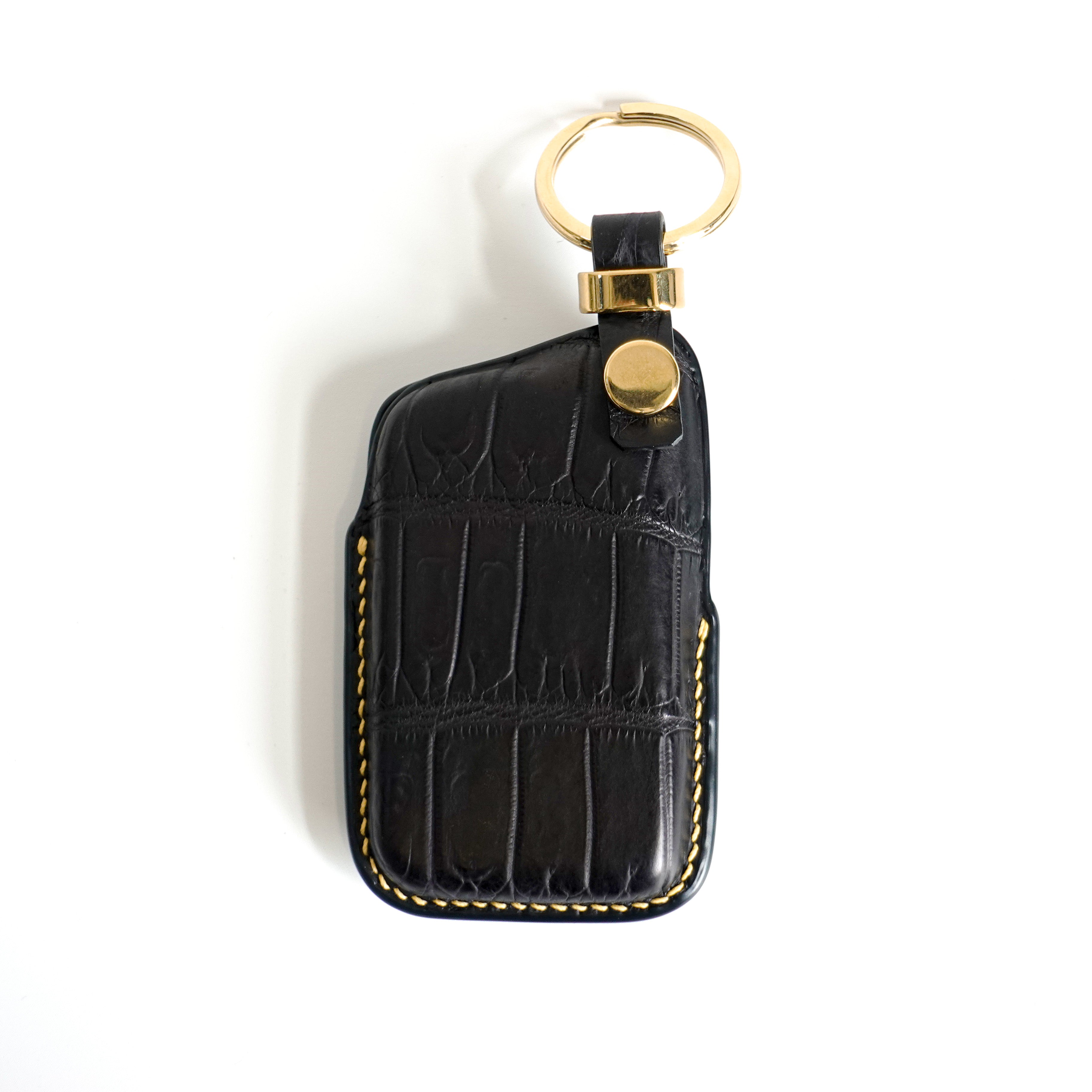 BLACK HANDMADE LEATHER KEY CASE FOR LEXUS