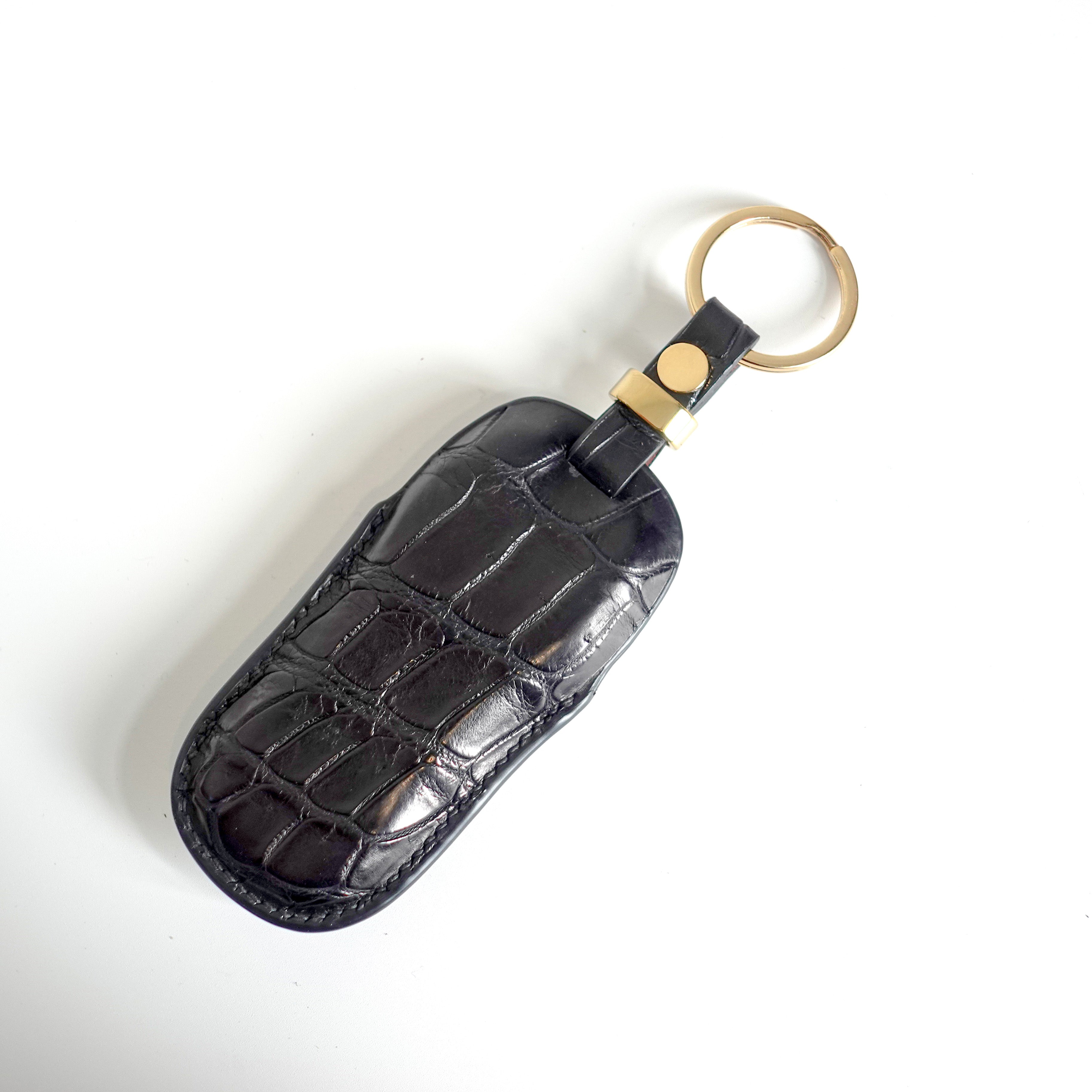 BLACK HANDMADE LEATHER KEY CASE FOR PORCHES
