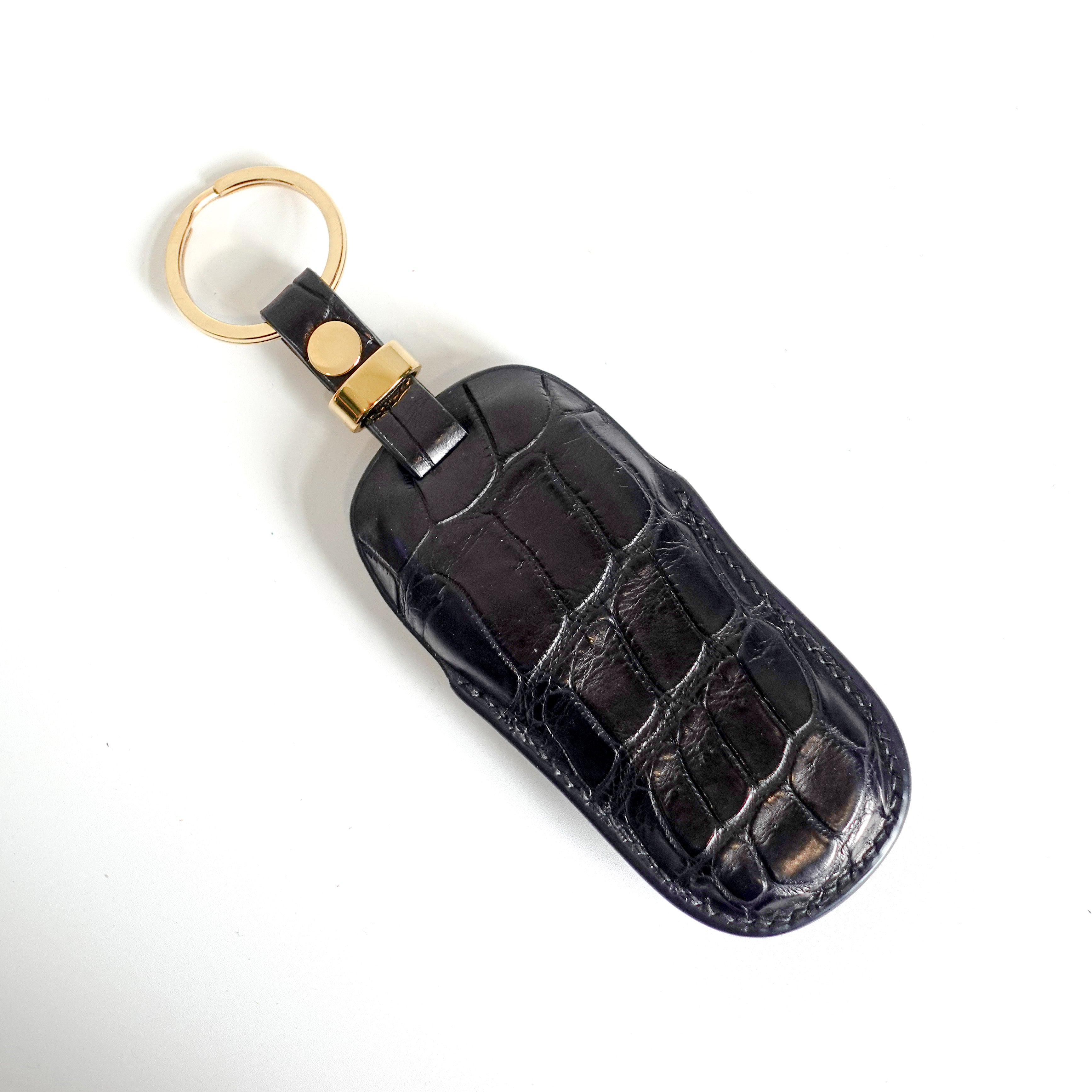 BLACK HANDMADE LEATHER KEY CASE FOR PORCHES