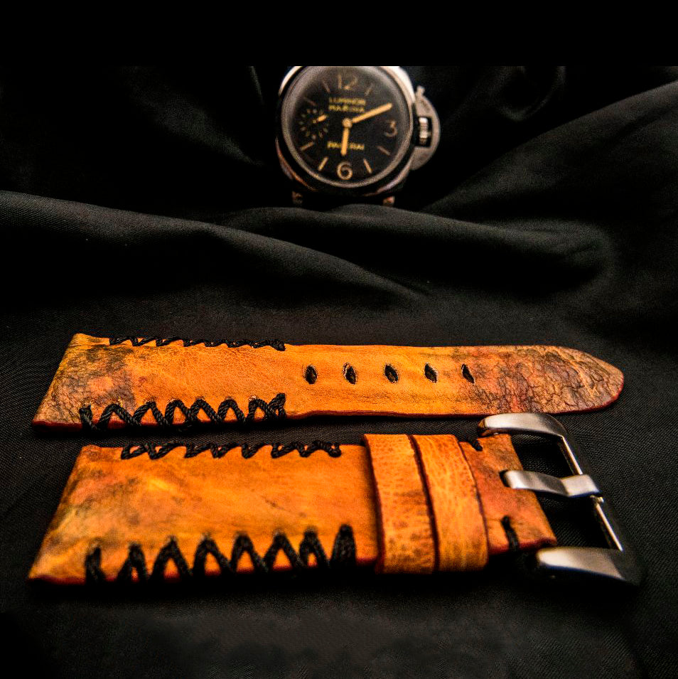 ORANGE TOAD LEATHER STRAP