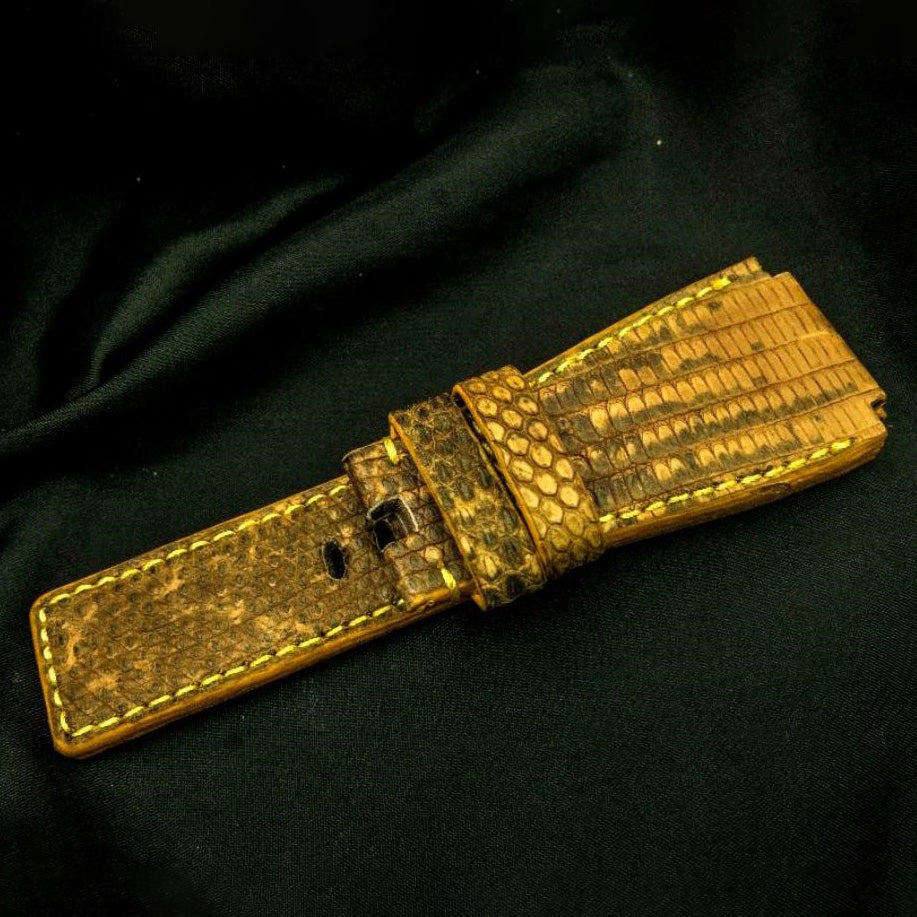 YELLOW LIZARD LEATHER STRAP