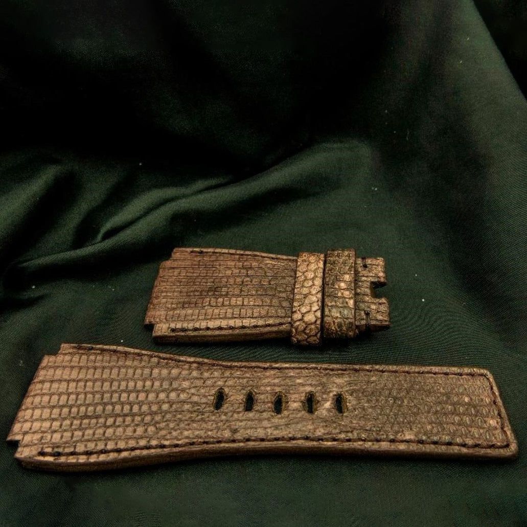 BROWN LIZARD LEATHER STRAP