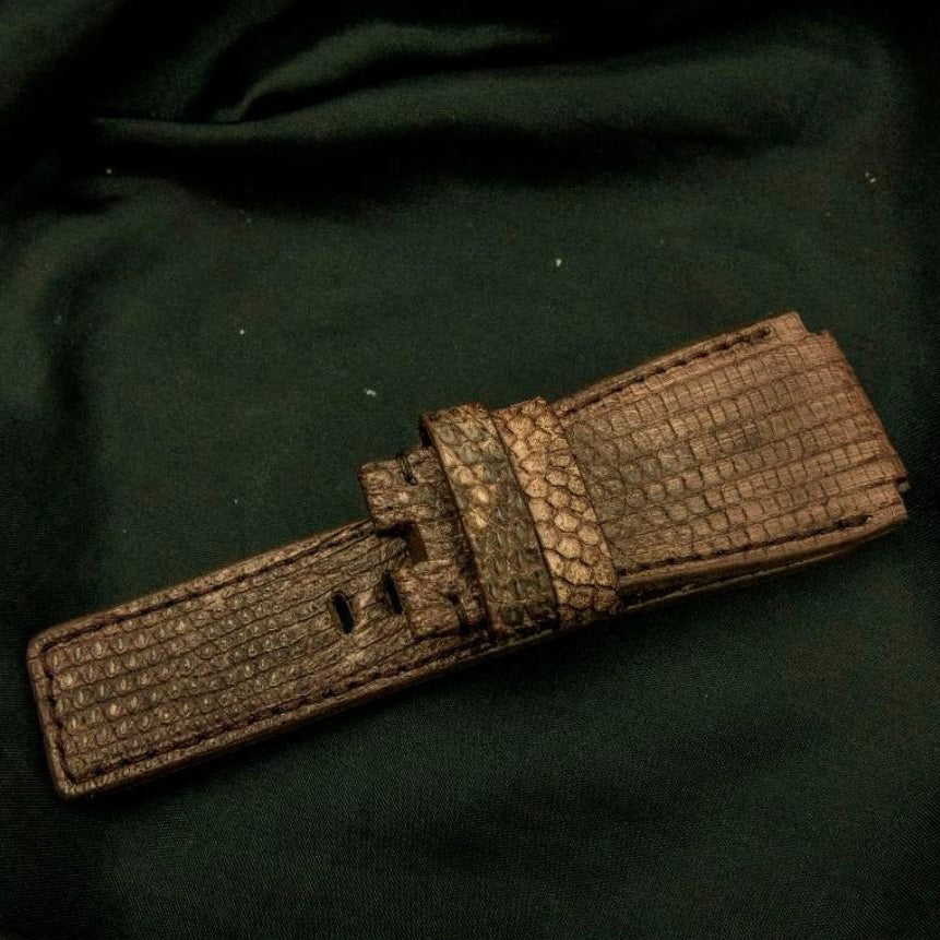 BROWN LIZARD LEATHER STRAP