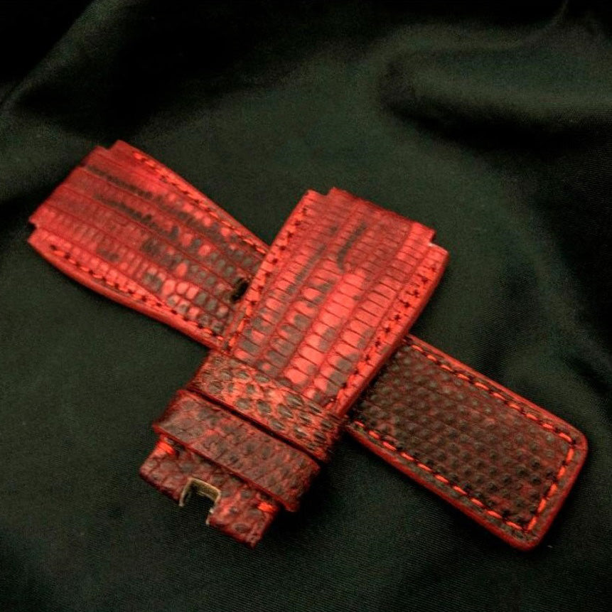 RED LIZARD LEATHER STRAP
