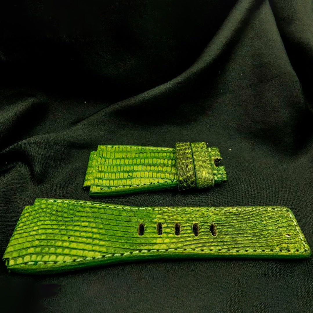 GREEN LIZARD LEATHER STRAP