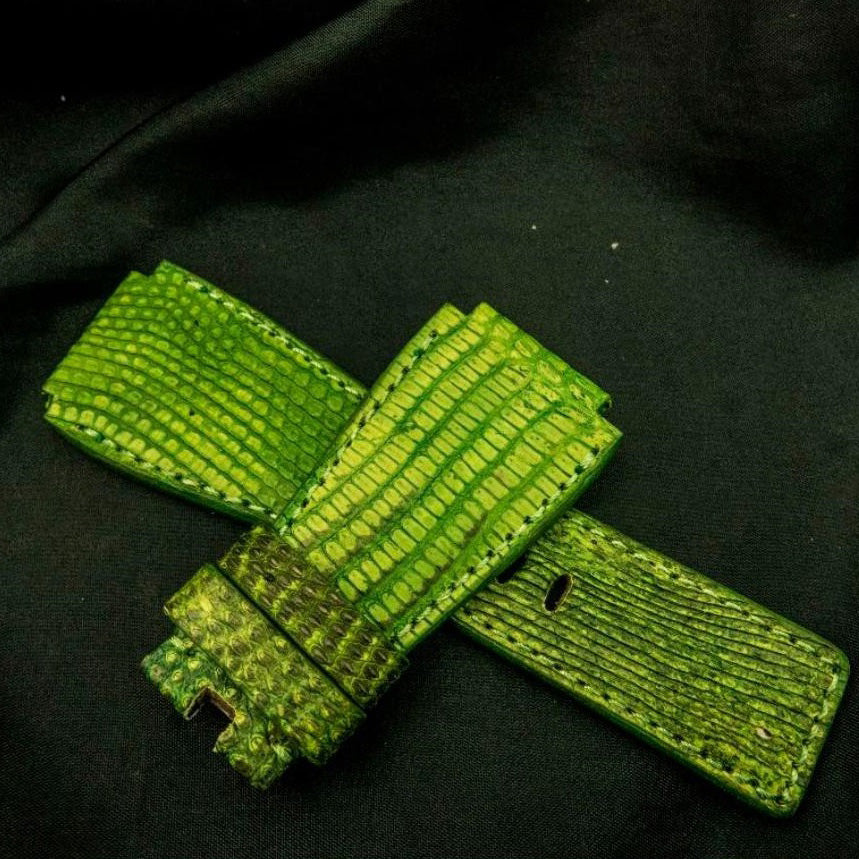 GREEN LIZARD LEATHER STRAP