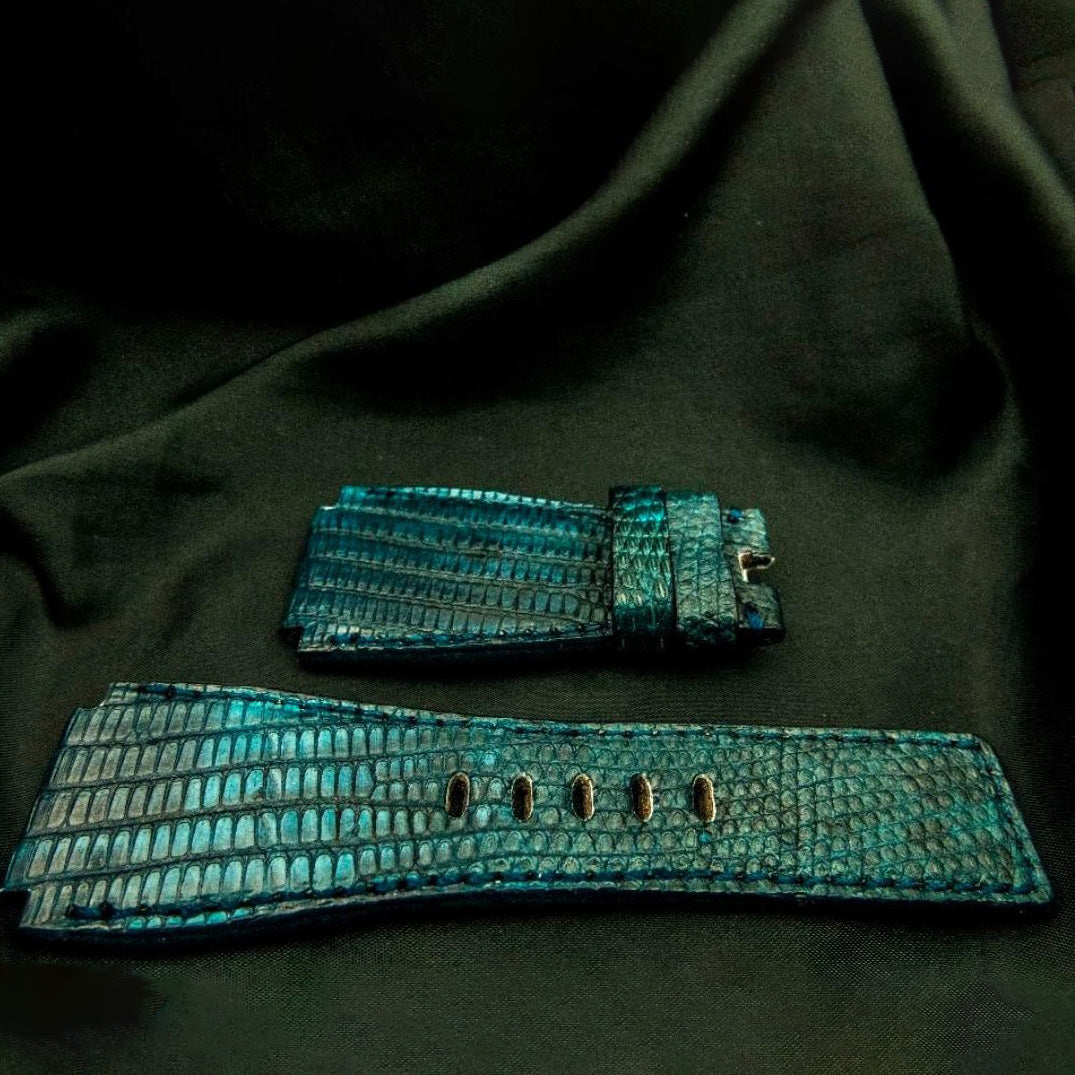 BLUE LIZARD LEATHER STRAP