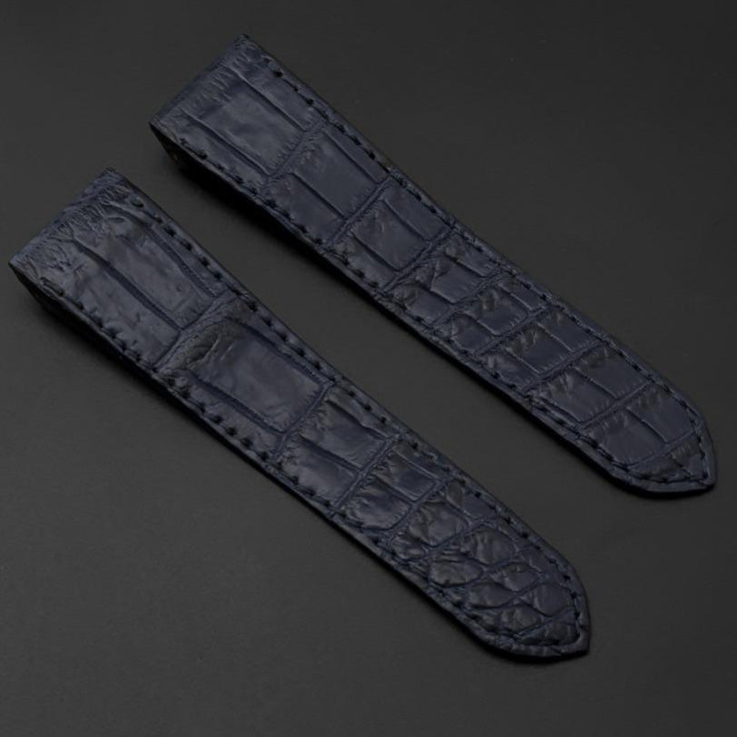 BLUE CROCODILE LEATHER STRAP