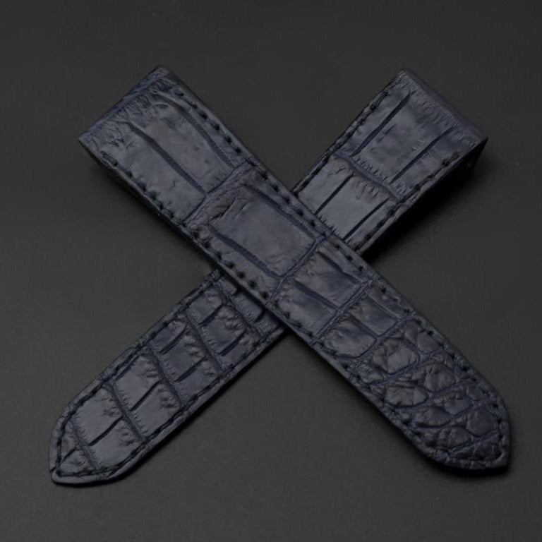 BLUE CROCODILE LEATHER STRAP