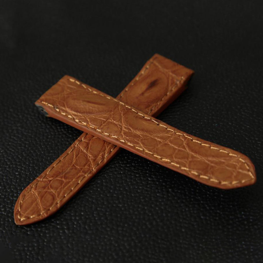 BROWN CROCODILE LEATHER STRAP