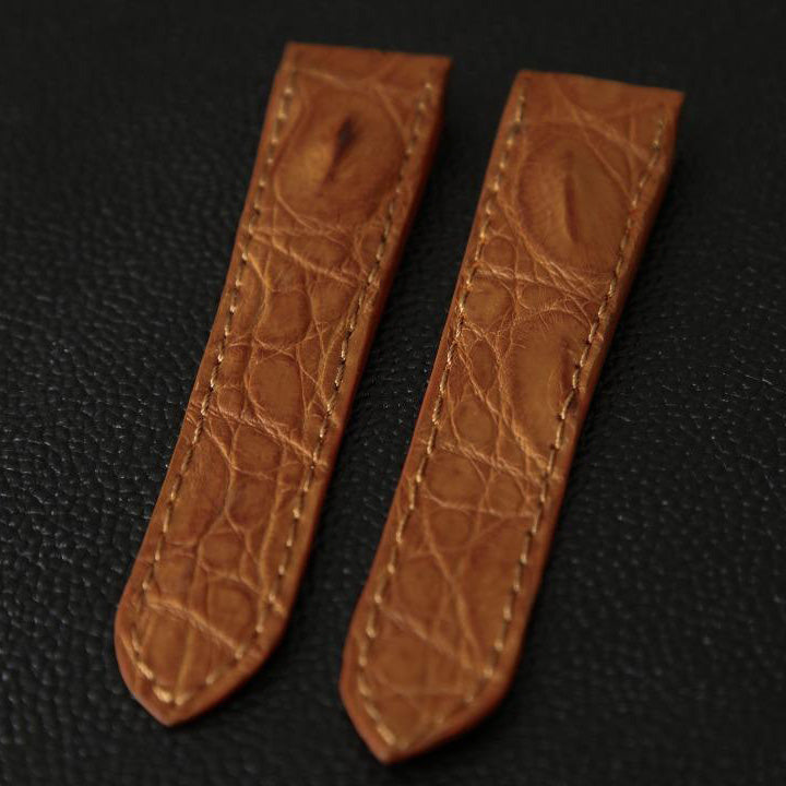 BROWN CROCODILE LEATHER STRAP