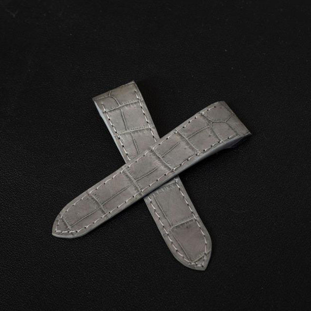 GREY CROCODILE LEATHER STRAP