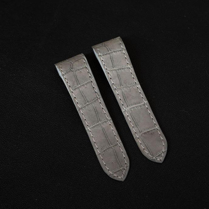 GREY CROCODILE LEATHER STRAP