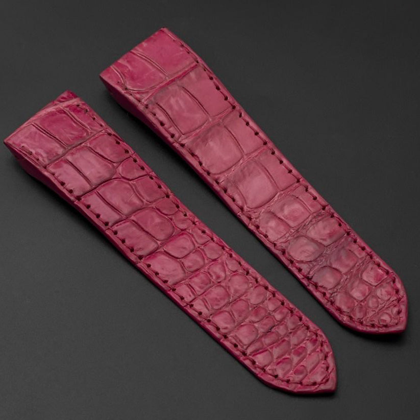 PINK CROCODILE LEATHER STRAP
