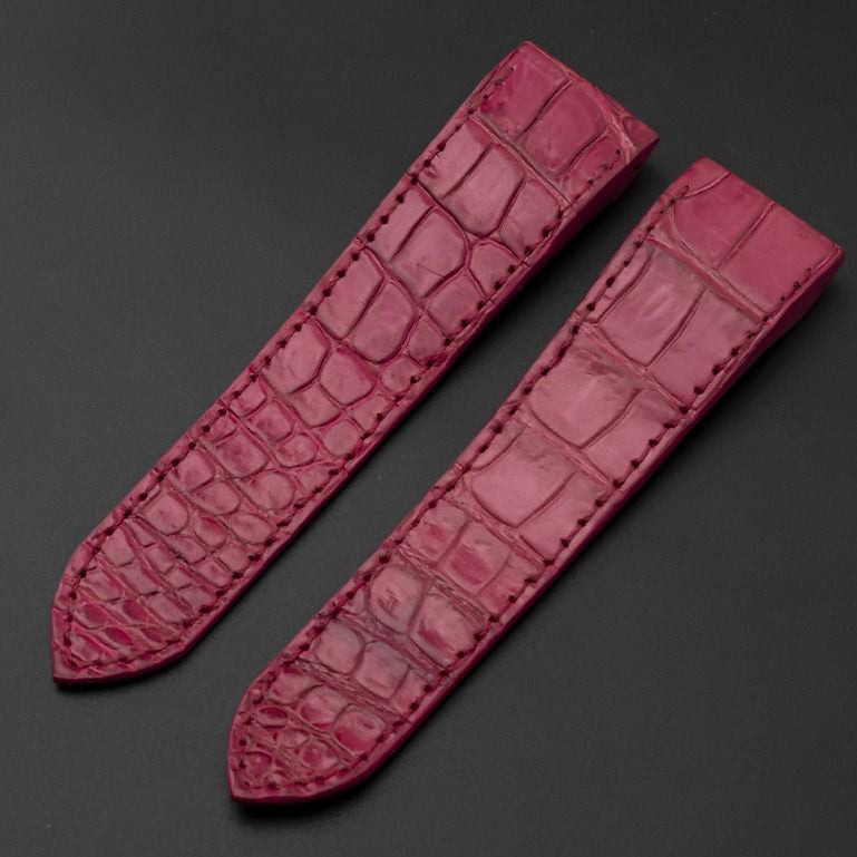 PINK CROCODILE LEATHER STRAP
