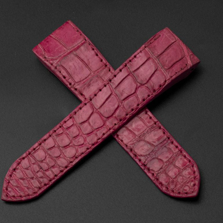 PINK CROCODILE LEATHER STRAP