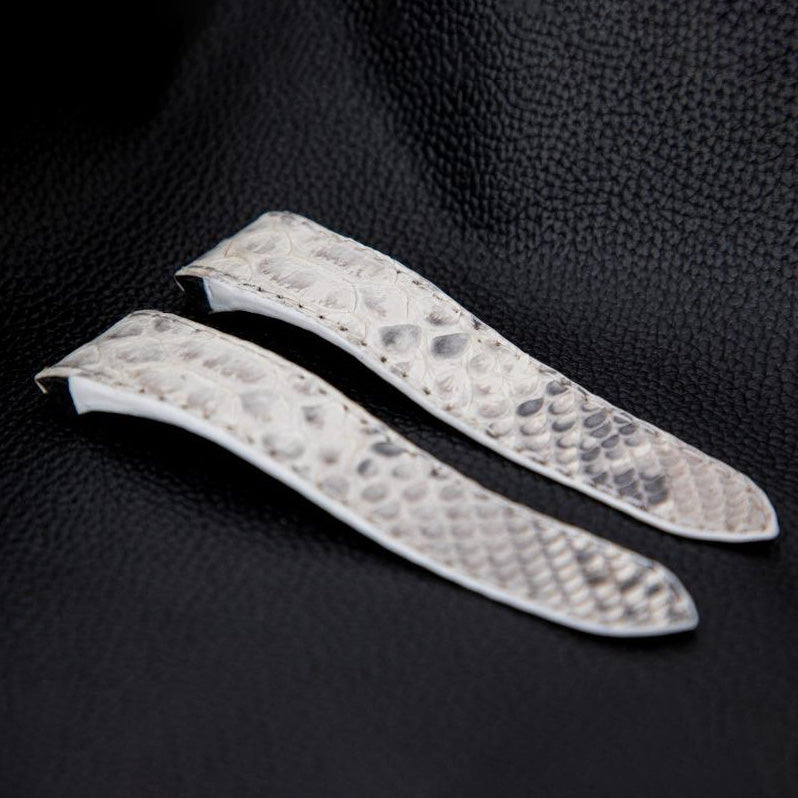 WHITE PYTHON LEATHER STRAP