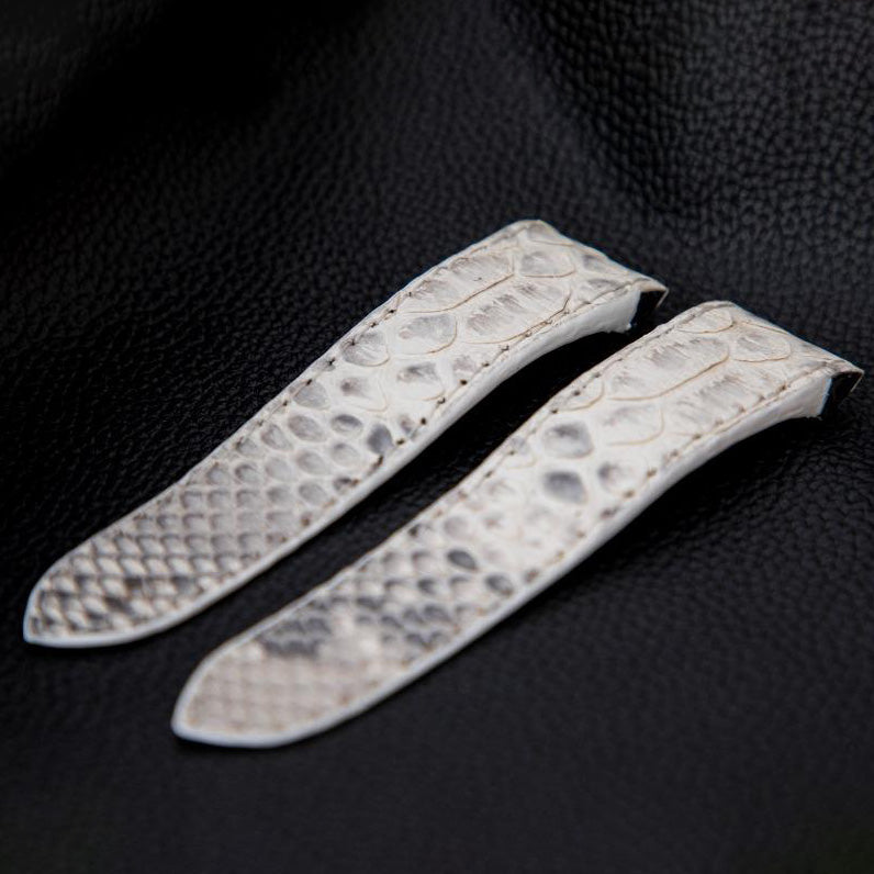 WHITE PYTHON LEATHER STRAP