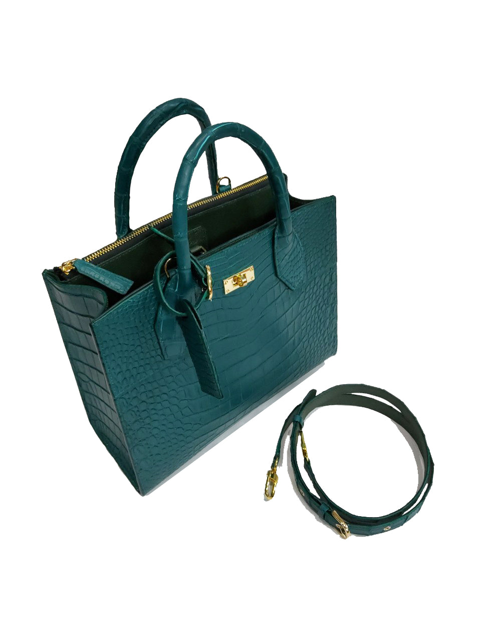 Green croc bag hot sale