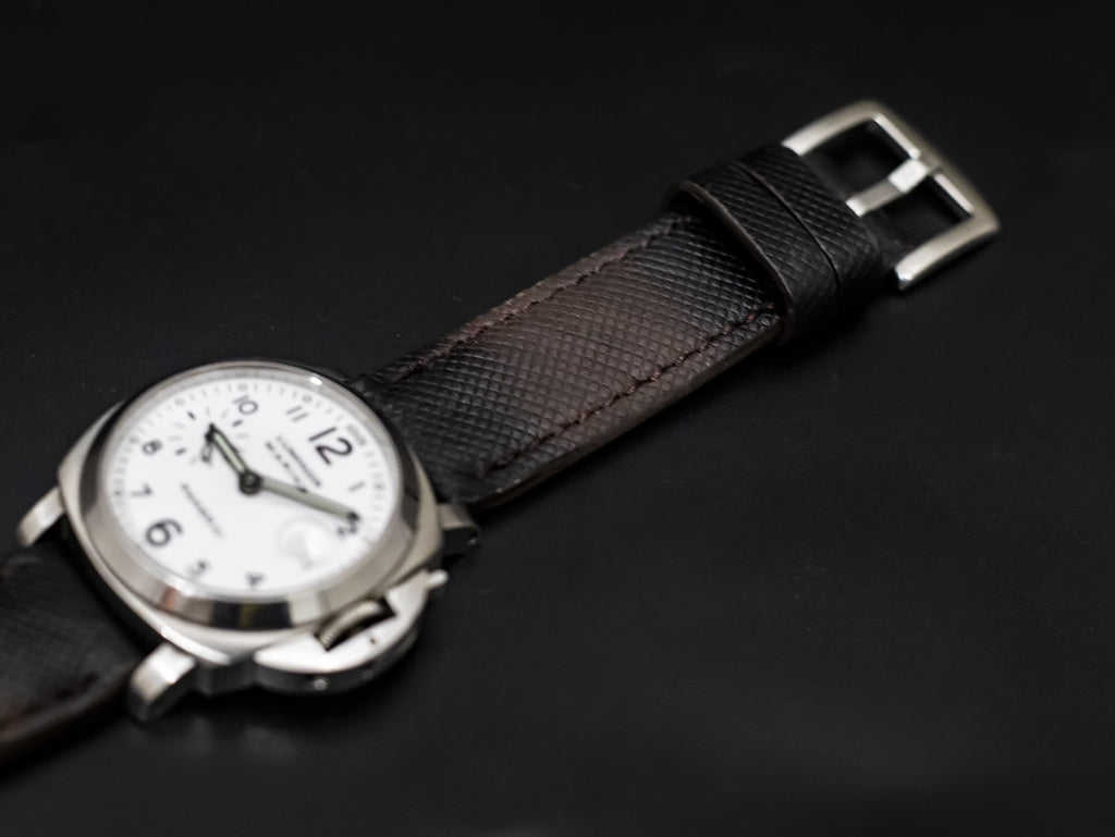 BROWN&BLACK CALF LEATHER STRAP