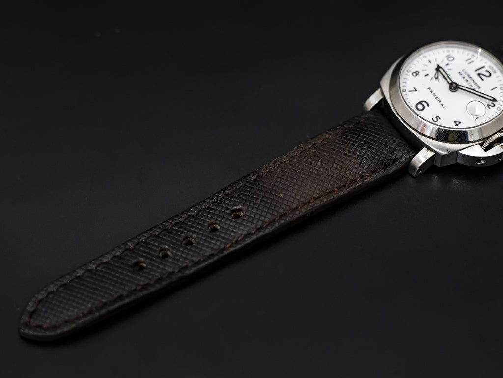 BROWN&BLACK CALF LEATHER STRAP