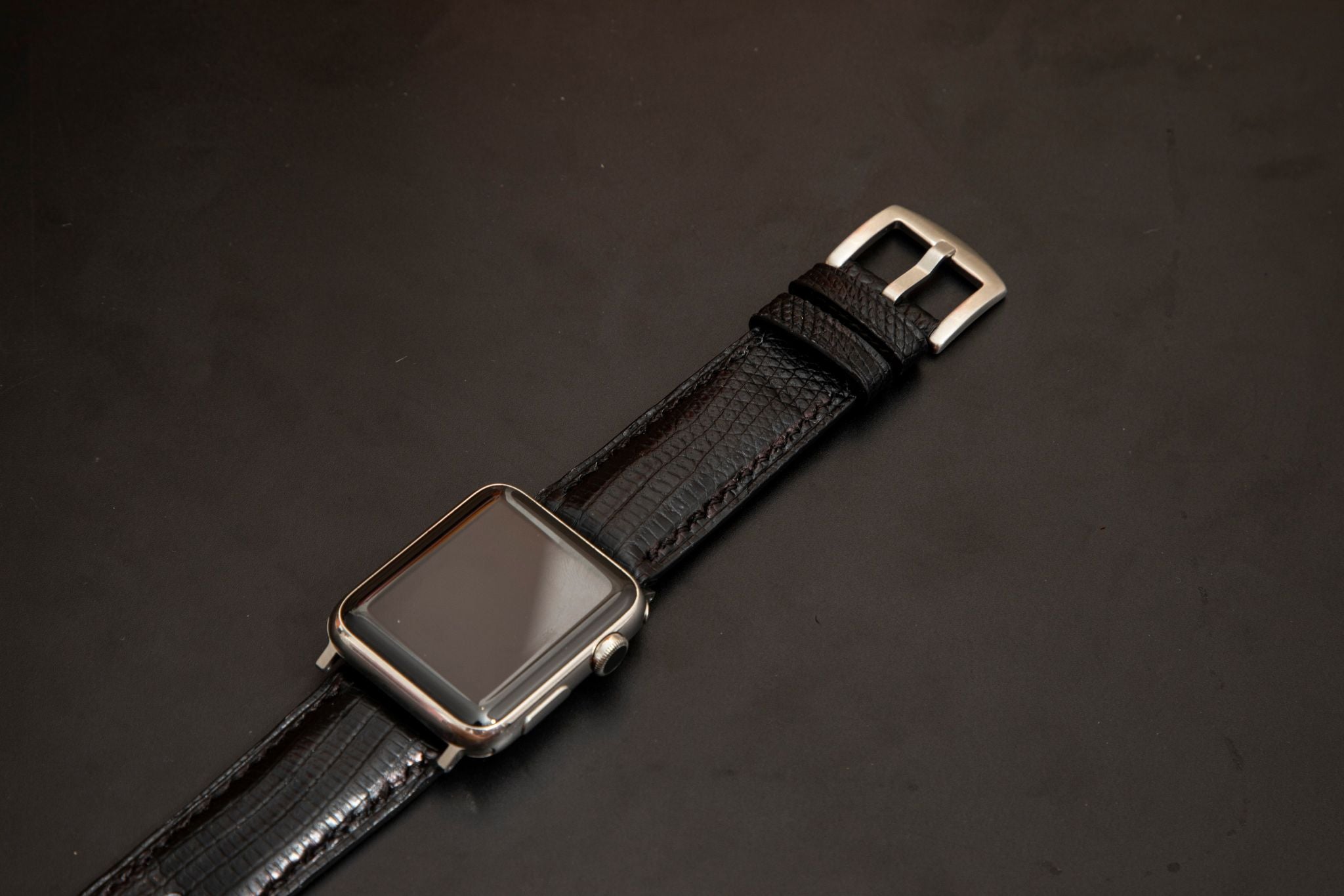 BLACK LIZARD LEATHER STRAP