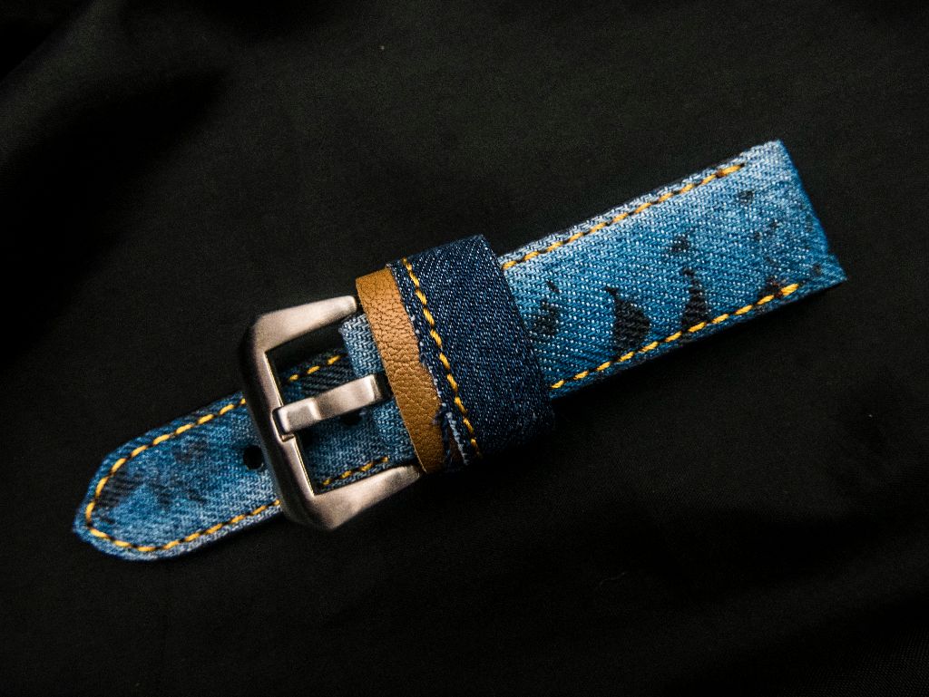 BLUE DENIM LEATHER STRAP - Lac Crado