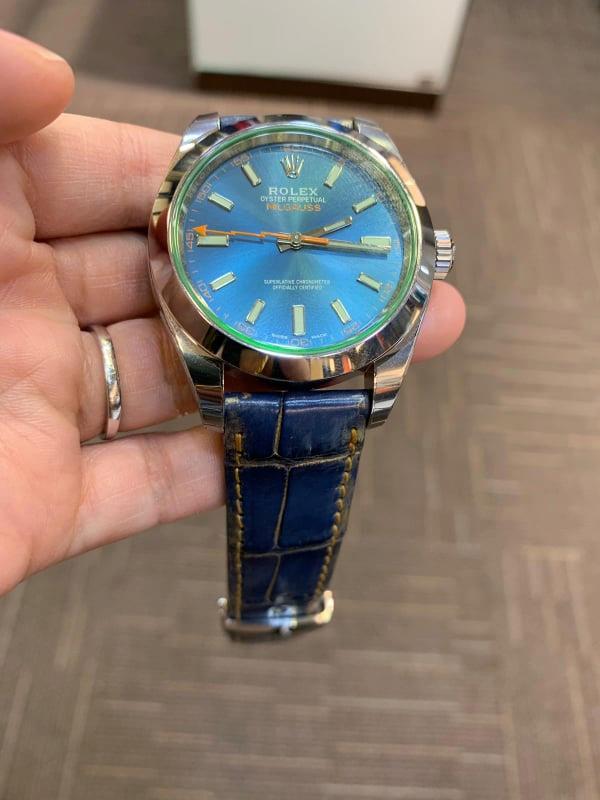 Leather strap for Rolex