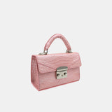 PINK HANDMADE GENUINE CROCODILE BAG