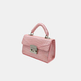 PINK HANDMADE GENUINE CROCODILE BAG