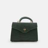 GREEN HANDMADE GENUINE CROCODILE BAG