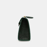 GREEN HANDMADE GENUINE CROCODILE BAG