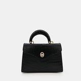 BLACK HANDMADE GENUINE CROCODILE BAG