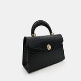 BLACK HANDMADE GENUINE CROCODILE BAG