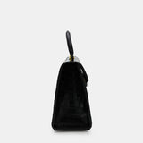 BLACK HANDMADE GENUINE CROCODILE BAG