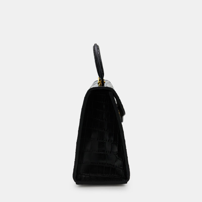 BLACK HANDMADE GENUINE CROCODILE BAG