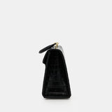 BLACK HANDMADE GENUINE CROCODILE BAG