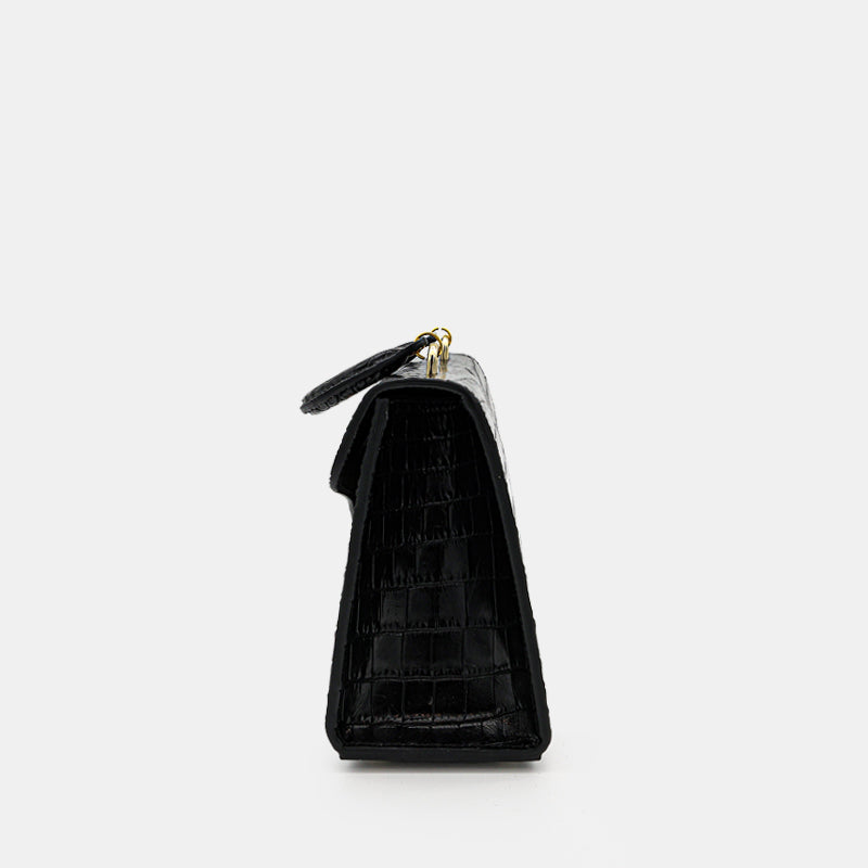 BLACK HANDMADE GENUINE CROCODILE BAG