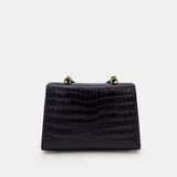 PURPLE HANDMADE GENUINE CROCODILE BAG